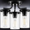 Urban Ambiance Luxury Contemporary Ceiling Light 10.5''H x 13''W,  Midnight Black Finish,  Mesa Collection, UHP4367 - 4 of 4