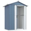 VidaXL Garden Shed Gray 49.6"x38.4"x69.7" Galvanized Steel - 4 of 4