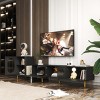 Extendable TV Stand Entertainment Center with Storage Cabinets,Wooden Media Console for 89" TVs for Living Room-Baofuwish - 3 of 4
