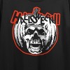 Halloween II Pumpkin skull and Halloween II text on  Black Short Sleeve Adult Crop T-Shirt - 2 of 3