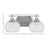 Toltec Lighting Odyssey 2 - Light Vanity in  Brushed Nickel with 7" Clear Bubble Shade - 2 of 2
