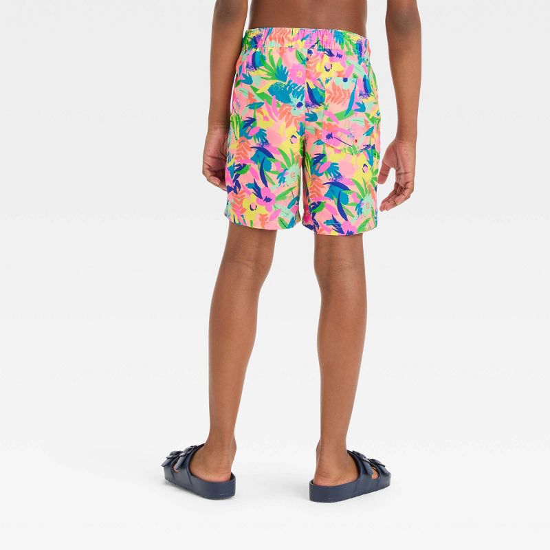 Boys&#39; Tropical Floral Printed Swim Shorts - Cat &#38; Jack&#8482;, 4 of 5