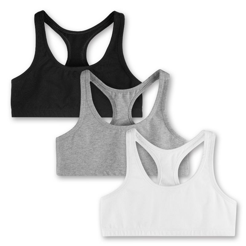 Mightly Girls Fair Trade Organic Cotton Sports Bras 3-pack, 1 of 4