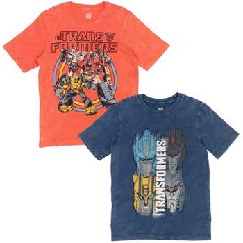 Transformers Optimus Prime Bumblebee Megatron 2 Pack T-Shirts Toddler to Big Kid 