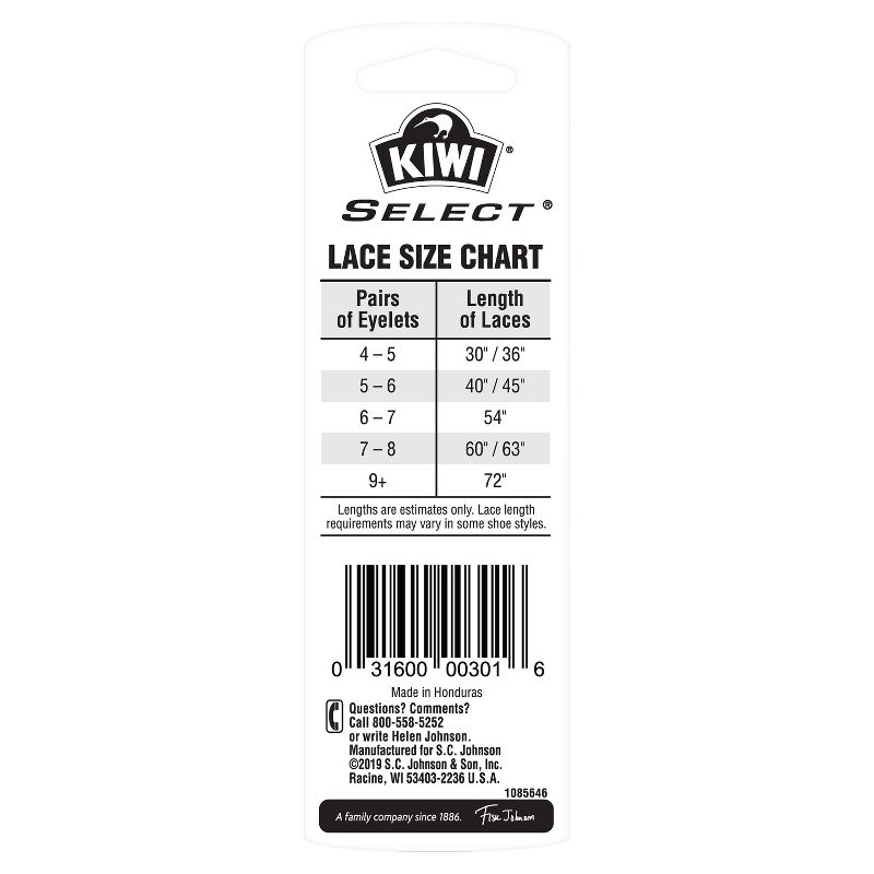 KIWI Select Sport Flat Laces - White 45in, 3 of 7