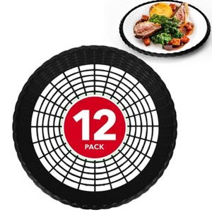 Stock Your Home 9-Inch Reusable Paper Plate Holder, Black (12 Count) - 1 of 4