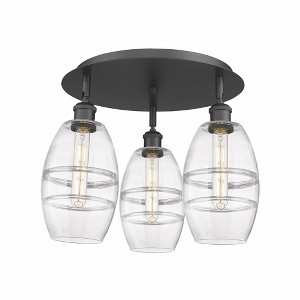 Vaz - 3 Light Flush Mount In Industrial Style-9.13 Inches Tall and 17.63 Inches Wide - 1 of 1