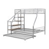 Grungis Twin over Full Loft Bed with Trundle and Storage Staircase,Modern Bunk Bed with Full-Length Guardrail,Loft and Bunk Bed for Bedroom - 4 of 4