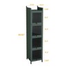 GDFStudio Maurice 13.78'' Contemporary Tempered Glass Door Cabinet - 3 of 4