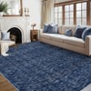 Washable Modern Abstract Rug Non Slip Low Pile Rug Soft Contemporary Throw Floor Cover Foldable Indoor Carpet for Living Room Bedroom Playroom - 2 of 4