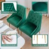 DYHOME Modern Dining Chairs Set of 6, Mid Century Dining Chairs with 5.12” Cushions, Velvet Upholstered Dining Chairs with Back Pull Rod - 3 of 4