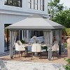 Jojoka 10x10FT Pop Up Gazebo with Mosquito Netting,Adjustable Height Gazebo with Wheeled Carry Bag for Backyard - 2 of 4
