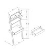 INFURNIC Desks Modern Writing Desk with Bookcase Ladder and One Drawer Two Shelves Handleless for Home Office, Black, 29.5"*18"*72" - 3 of 4