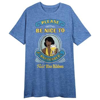 Pabst Blue Ribbon "Be Nice" Women's Blue Heather Night Shirt