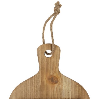 Natural Wood Cutting Board Floral Wall Decoration with Jute String