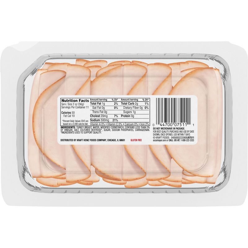 Oscar Mayer Deli Fresh Smoked Turkey Breast Sliced Lunch Meat Mega Pack - 22oz, 2 of 10