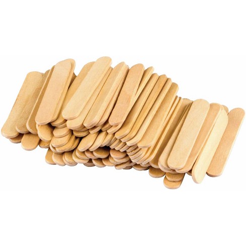 100 Wood Jumbo Craft Sticks Orange Color