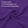Unique Bargains  Light Elegant Romantic Chiffon Table Runner 27.5" x 118" 2 Pcs - 4 of 4