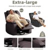 Rocker Recliner Chair,360° Swivel Recliner Chair with Massage and Heat for Adults,Manual Recliner Single Sofa Seat with Cup Holders for Living Room - 3 of 4