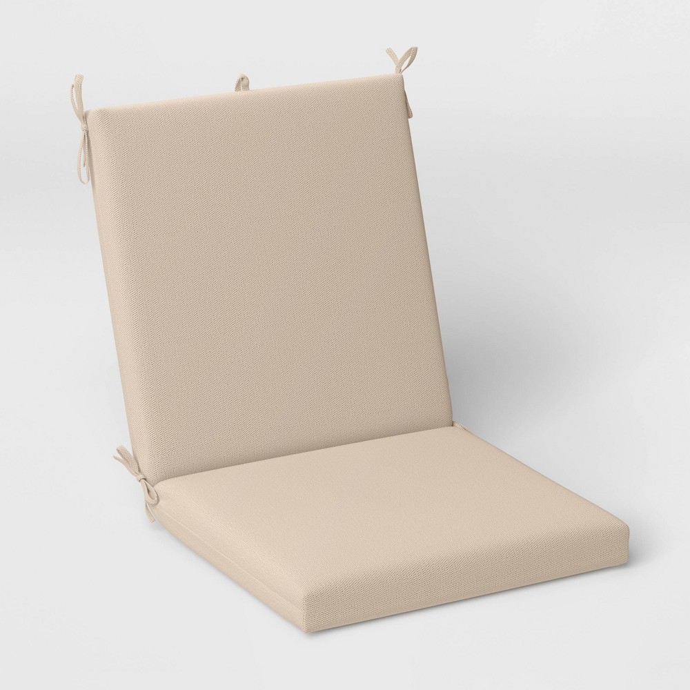 Photos - Pillow 43"x21" Solid Woven Outdoor Chair Cushion Tan - Threshold™
