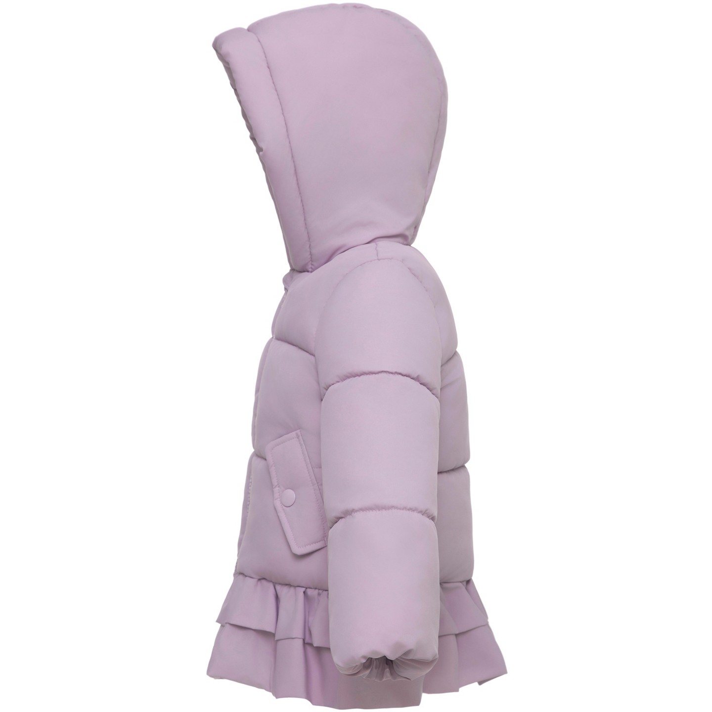 Куртка Rokka&Rolla Ruffle Winter Coat Fleece Lined Kids Jacket-Purple для девочек-малышей, цвет: Фиолетовый — фото 4