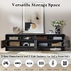AMERLIFE 70" Modern TV Stand with Fluted Design & Storage Cabinets, for TVs up to 80", Wood Entertainment Center Media Console for Living Room - 4 of 4