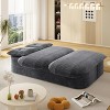 MYINDA 78.7 " 2-in-1 Foldable Sofa, Corduroy Sofa, Convertible Floor Sofa Bed, with Multi Functional Blanket,Suitable for Living Rooms, Offices - 2 of 4
