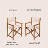 Waldo Classic Mid-Century Outdoor Acacia Wood Foldable Diamond-Quilted Back Director Chair with Cushion- JONATHAN Y - 4 of 4