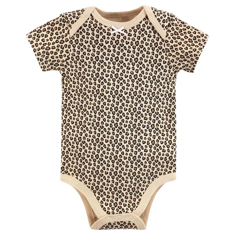 Hudson Baby Infant Girl Cotton Bodysuits, Leopard Mamas Mini, 5 of 7