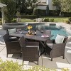 Christopher Knight Home Blair Outdoor Wicker and Lightweight Concrete 7 Piece Dining Set with Cushion - 2 of 4