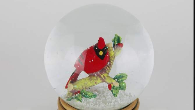 Northlight 5.5" Red Cardinal on Branch Musical Christmas Snow Globe, 2 of 6, play video