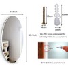 15 x 25 Inch Bathroom Mirror, Oval Bathroom Mirror ,Oblong Pill Shaped Mirror Stainless Steel Frame Wall Mount Horizontal or Vertical - 3 of 4