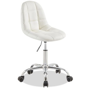 VECELO Armless Home Office Desk Chair, Height Adjustable - 1 of 4