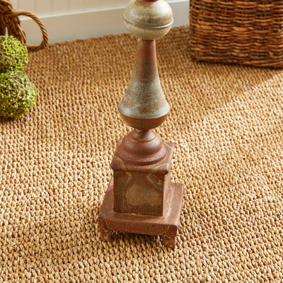 Rustic Brown Weathered Iron Ornate Finial