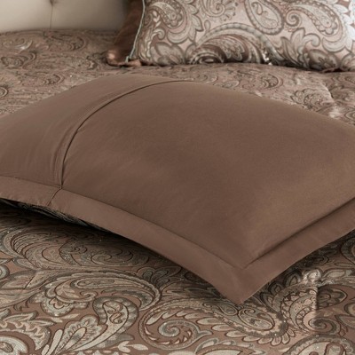King Blue and Brown Paisley Cotton Jacquard Bed in a Bag Set