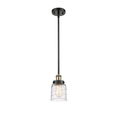 Bell - 1 Light Stem Hung Mini Pendant In Industrial Style-10 Inches Tall and 5 Inches Wide