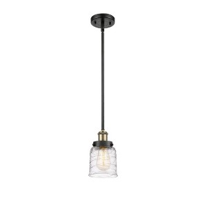 Bell - 1 Light Stem Hung Mini Pendant In Industrial Style-10 Inches Tall and 5 Inches Wide - 1 of 1