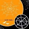 Spider Webs Halloween Decorations Outdoor, 10.5ft 7 Coils White Fake Spider Web, Wall Decor for Halloween Party - 2 of 4