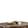 Acme Furniture Jardena Coffee Table Natural Marble Top/Cherry Oak - 2 of 4
