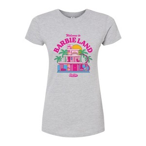 Women's - Barbie - Welcome To Barbie Land Fitted Graphic T-Shirt - 1 of 3