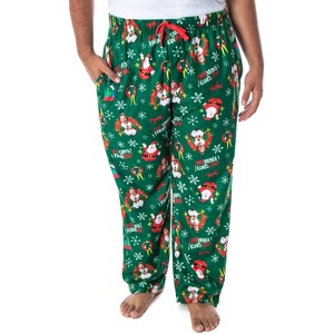 Elf The Movie Men's Buddy OMG! Santa I Know Him! Allover Print Pajama Pants Green - 1 of 4