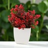 Unique Bargains Artificial Tree Bellflowers in Mini Square Cup Plastic 2.64"x2.64"x6.69" 1 Pc - 2 of 4
