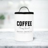 Amici Home Country Cottage Metal Canister, For Kitchen & Pantry, Black & White,Coffee, 42oz - 2 of 4