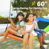 Etokfoks 1 Set Heavy Duty A Frame Swing Stand Supports 440lb with 60 Inch Large Platform Skycurve Swing for Kids and Adults Outdoor - 4 of 4