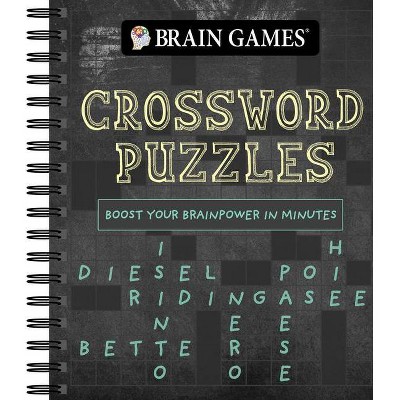 Brain Games - Crossword Puzzles (Chalkboard #2), 2 - by  Publications International Ltd & Brain Games (Spiral Bound)