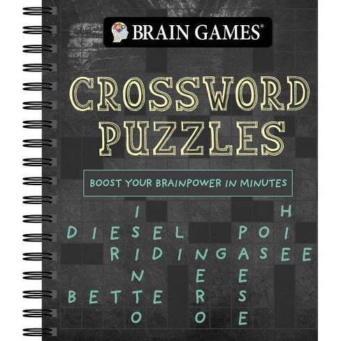 Brain Games - Crossword Puzzles (Chalkboard #2) - by Publications  International Ltd & Brain Games (Spiral Bound)