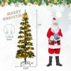 Costway 6/7 FT Artificial Christmas Tree with 612/791 Branch Tips Warm White LED Lights Folding Metal Stand - 4 of 4