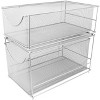 Sorbus 2-Tier Sliding Mesh Basket Drawers - Use in Kitchen, Bathroom, or Office - Store Utensils, Crafts Materials, Supplies, Cleaning Products & Etc - 4 of 4