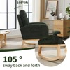 NicBex Modern Solid Wood Accent Chairs for Living Room,Upholstered Arm Chair Rocking Chair with Side Pocket & Adjustable Footrest - 4 of 4