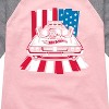 Girls' - Hot Wheels - USA Stripes Shirt Tail Raglan Graphic T-shirt - 2 of 3